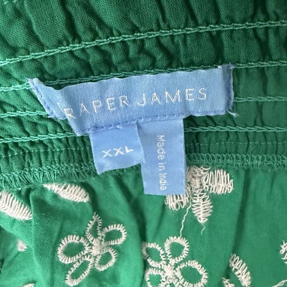 Draper James Green And White Floral Tropical Stretchy Skirt XXL 2X Plus Size - Picture 4 of 4